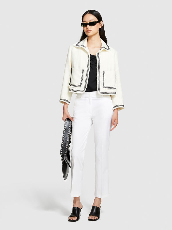 Cropped flared trousers - women's flared trousers | Sisley