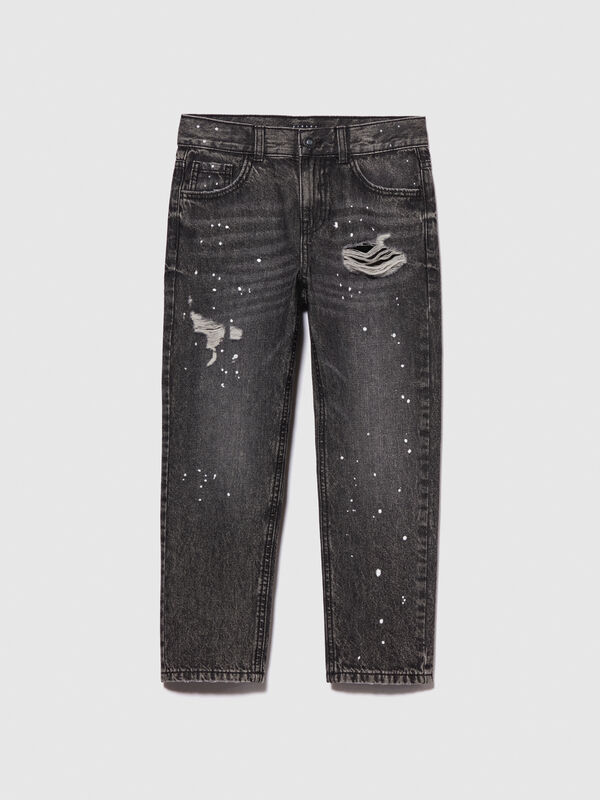 Baggy spray look jeans - boy's jeans | Sisley Young