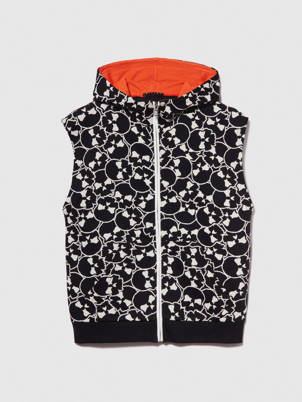 Sleeveless printed sweatshirt Junior Boy image number null