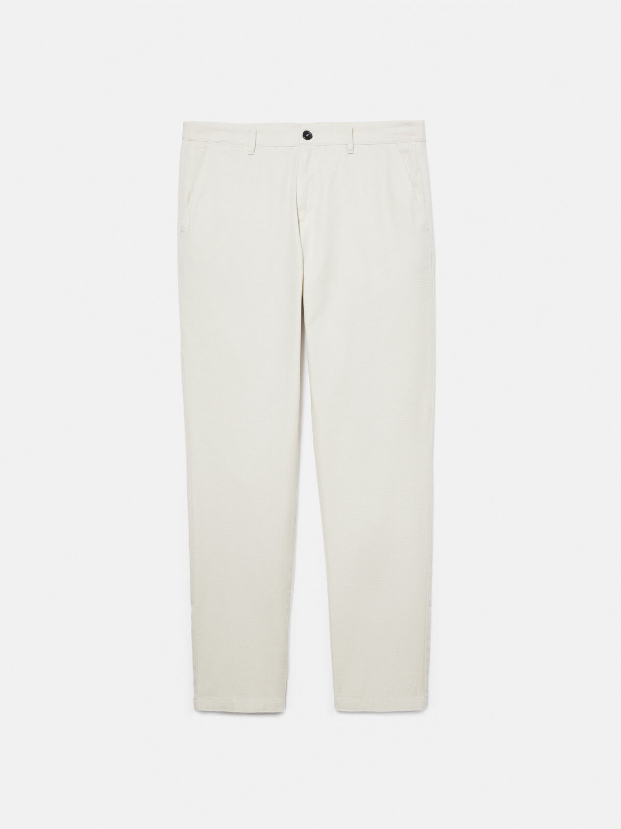 Buy Men's Cotton Mercerised Solid Beige Trousers | Cotstyle