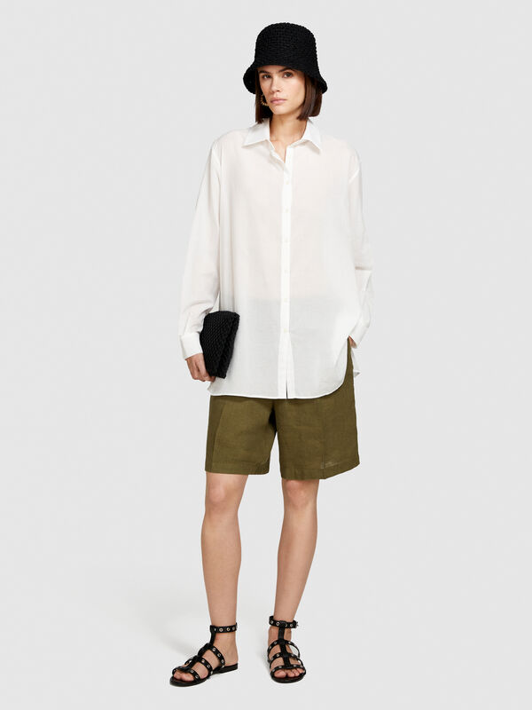 Oversized fit shirt - women's shirts | Sisley