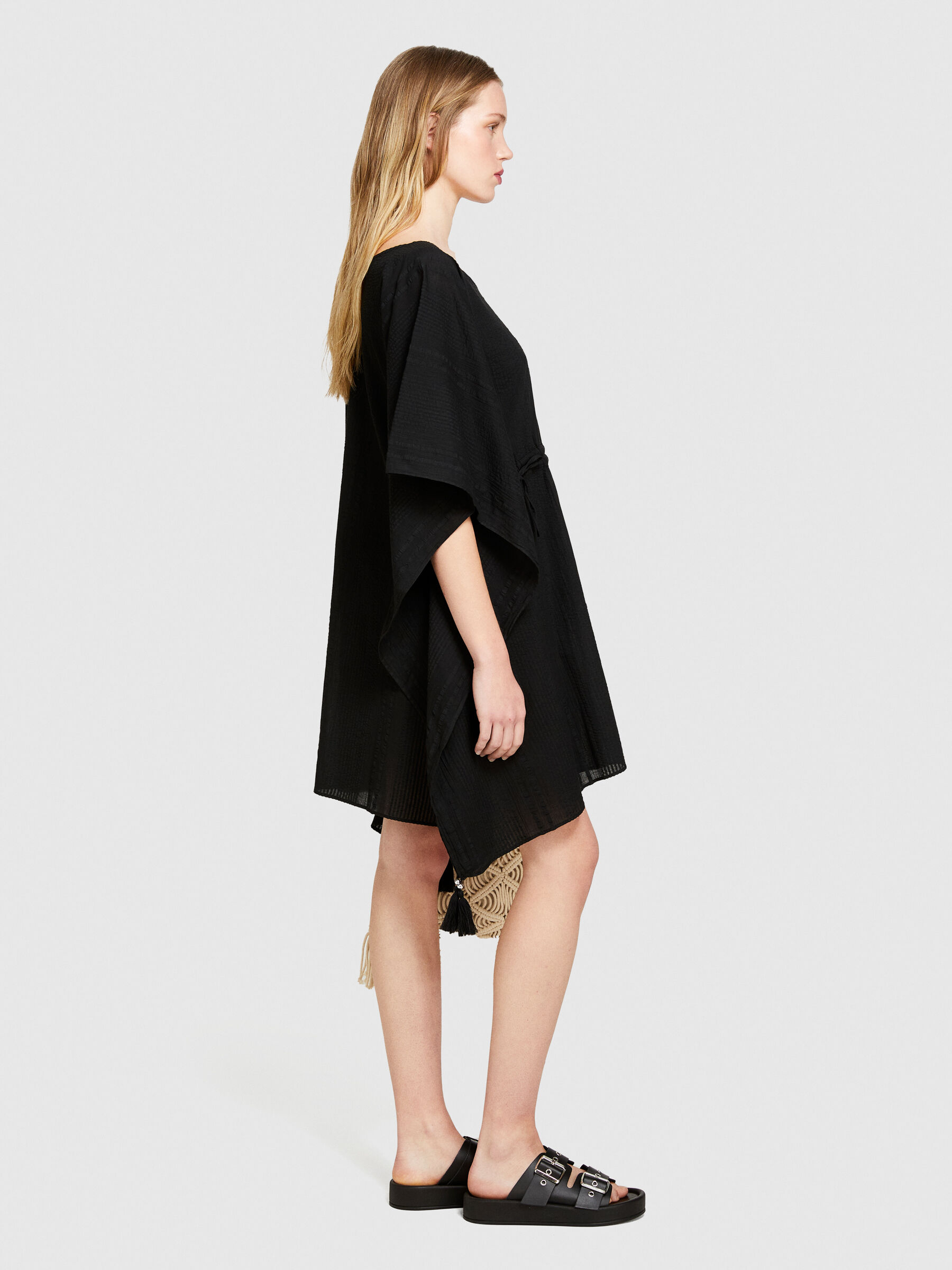 Kaftan with curl, Black - Sisley