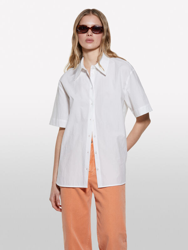 White shirt with porthole - women's shirts | Sisley