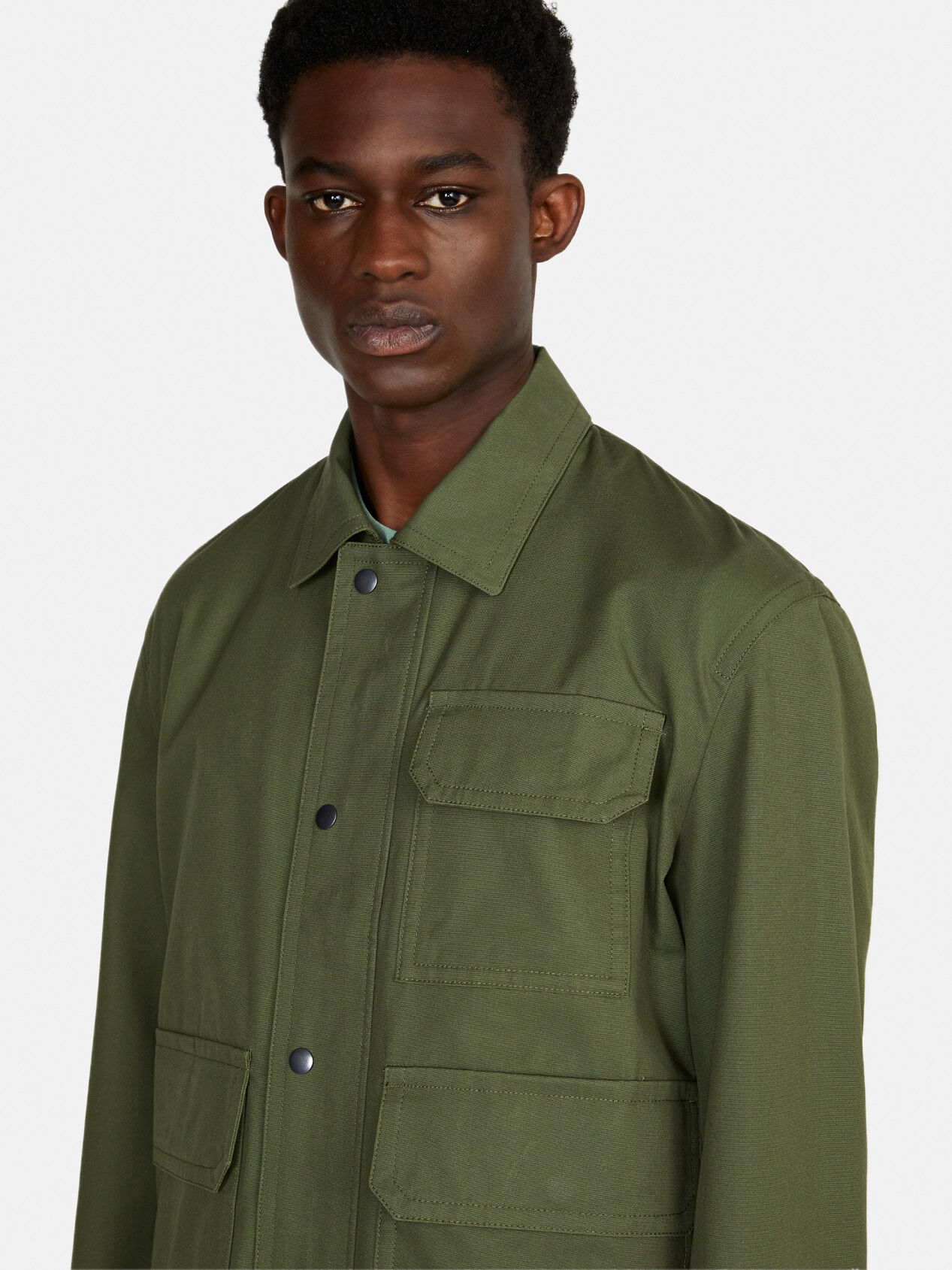 Army green discount jacket with patches