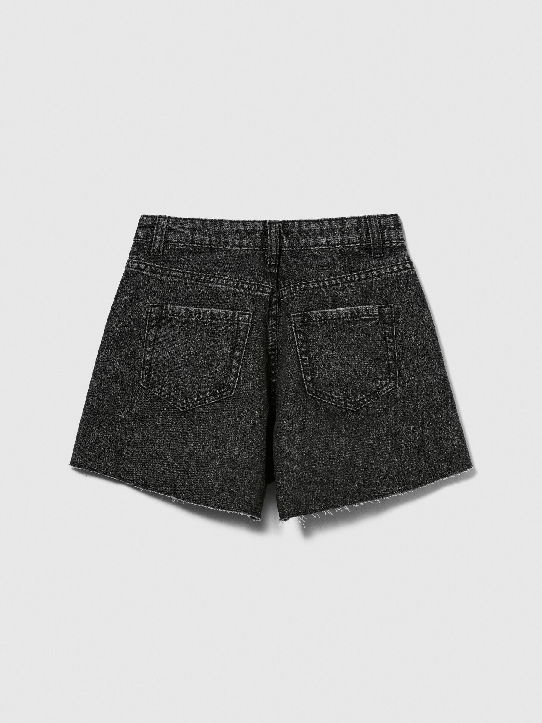 Bell-shaped denim shorts Junior Girl image number null