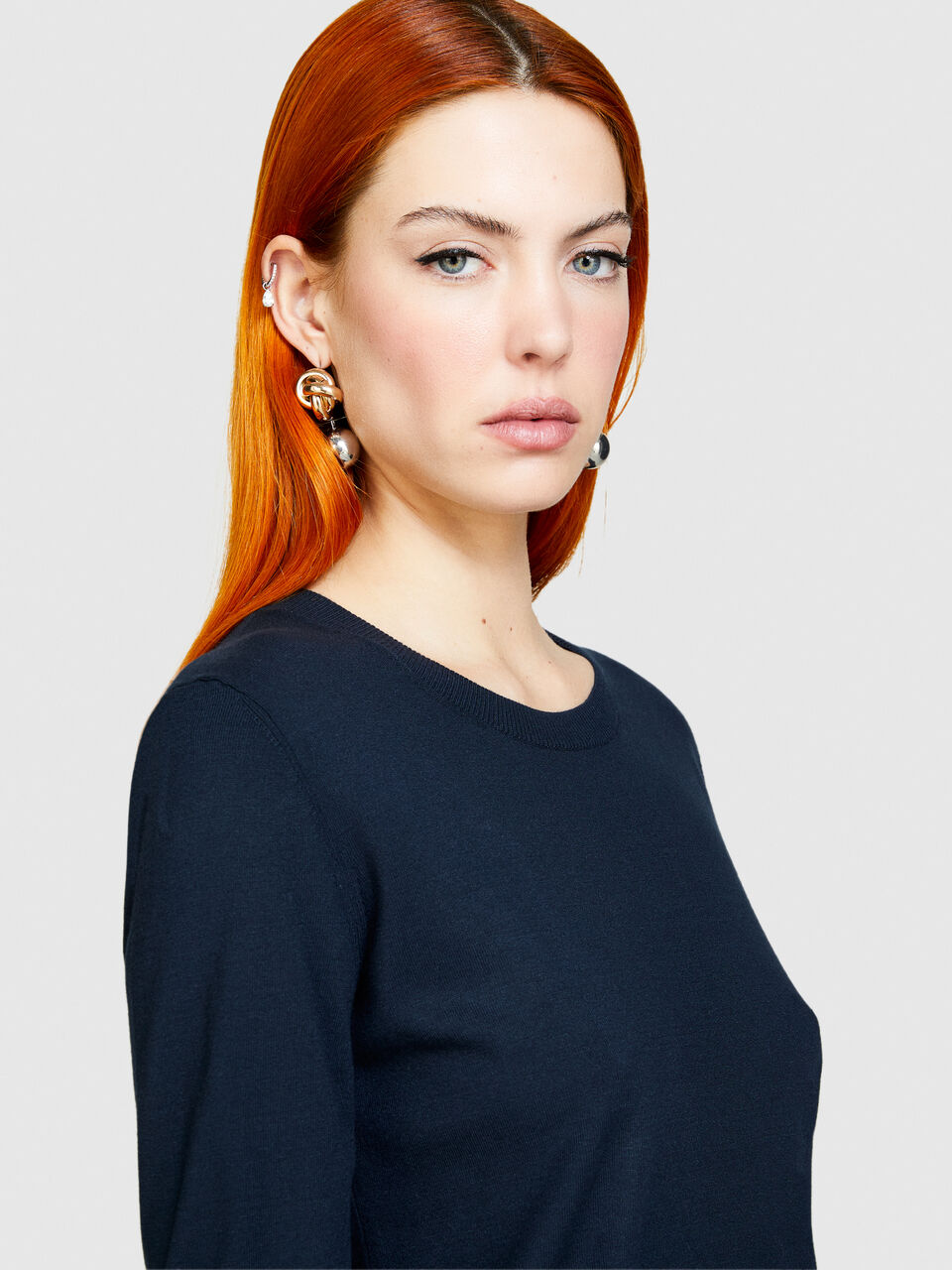 Solid colored sweater Women image number null