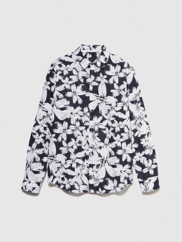 Printed shirt Printed shirt - men's slim fit shirts | Sisley