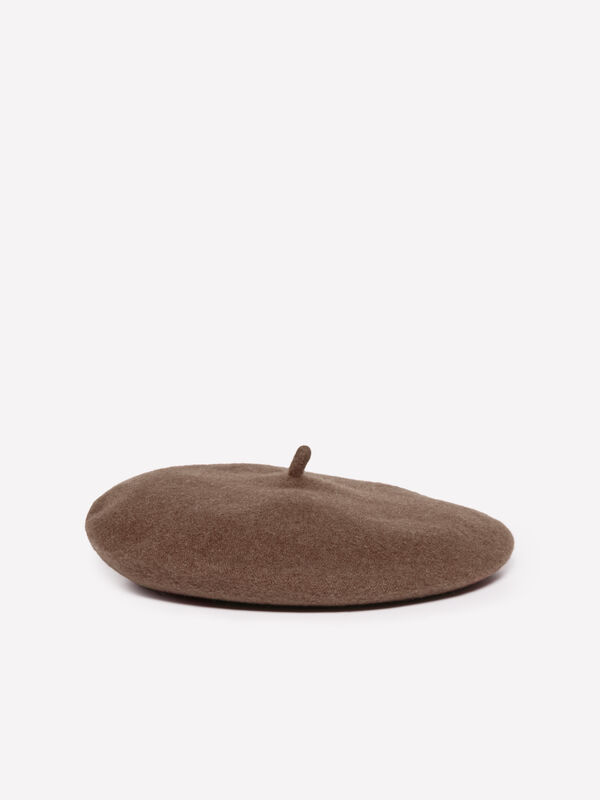 Military green beret in wool - women's hats | Sisley