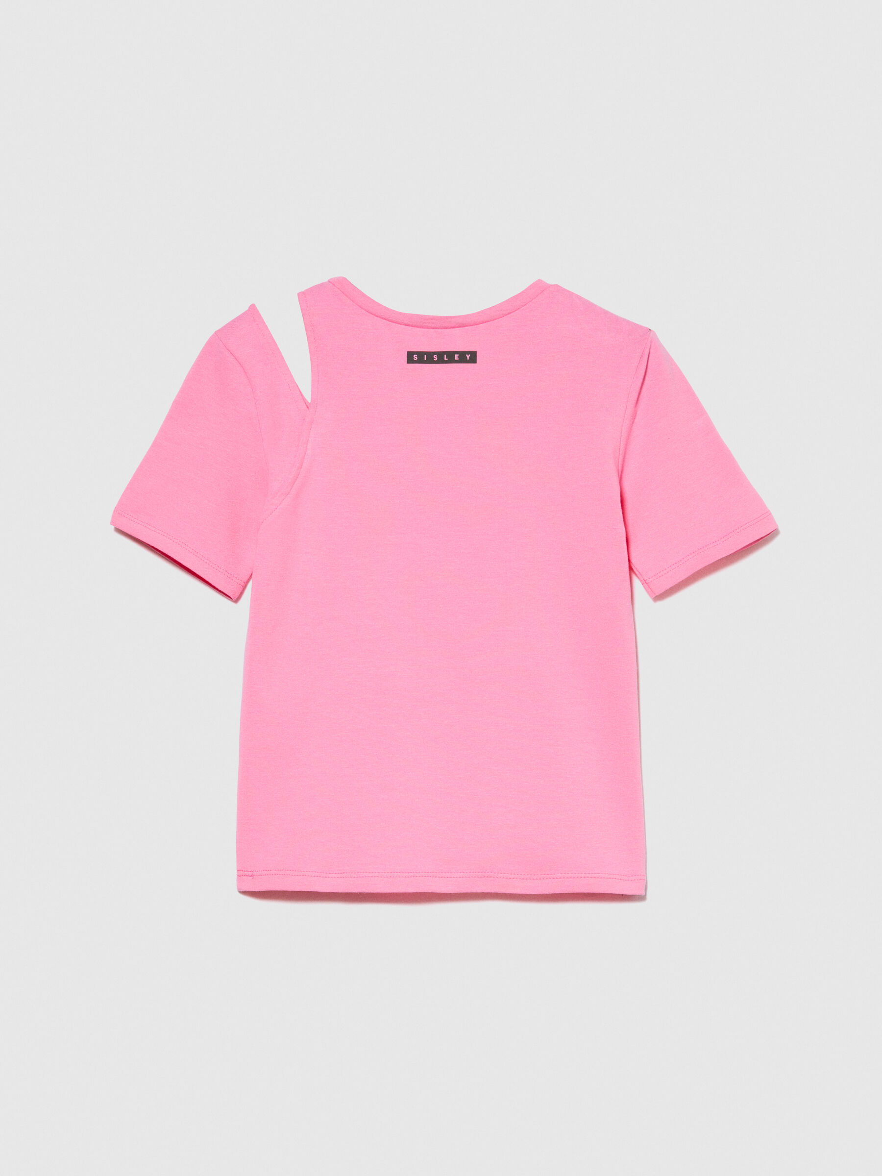 【期間限定！最安値挑戦】 T-shirt Sisley - Pink out, cut with トップス