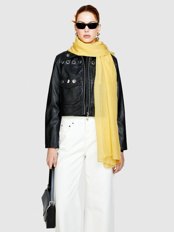 Solid colored throw - women's scarves and foulards | Sisley