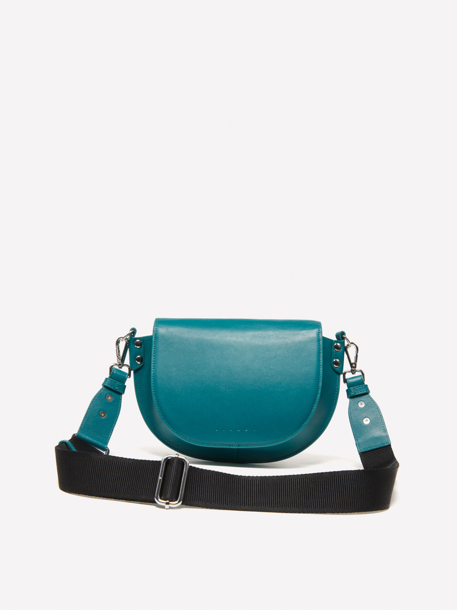 Teal leather crossbody bag on sale