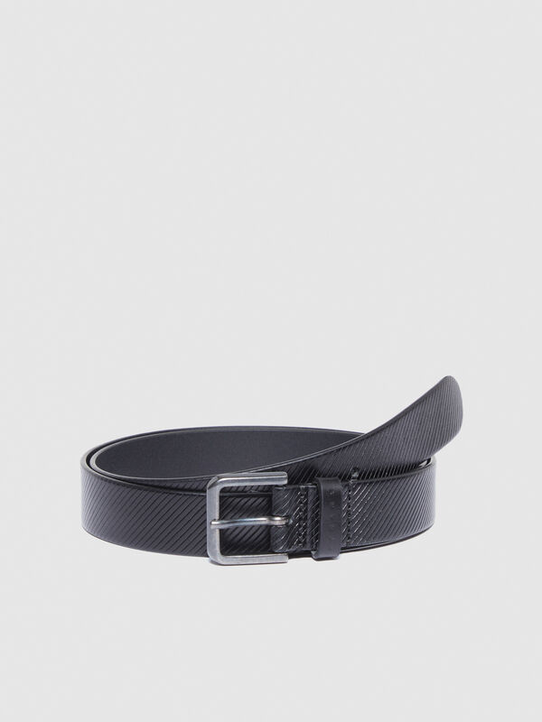 100% printed leather belt Men