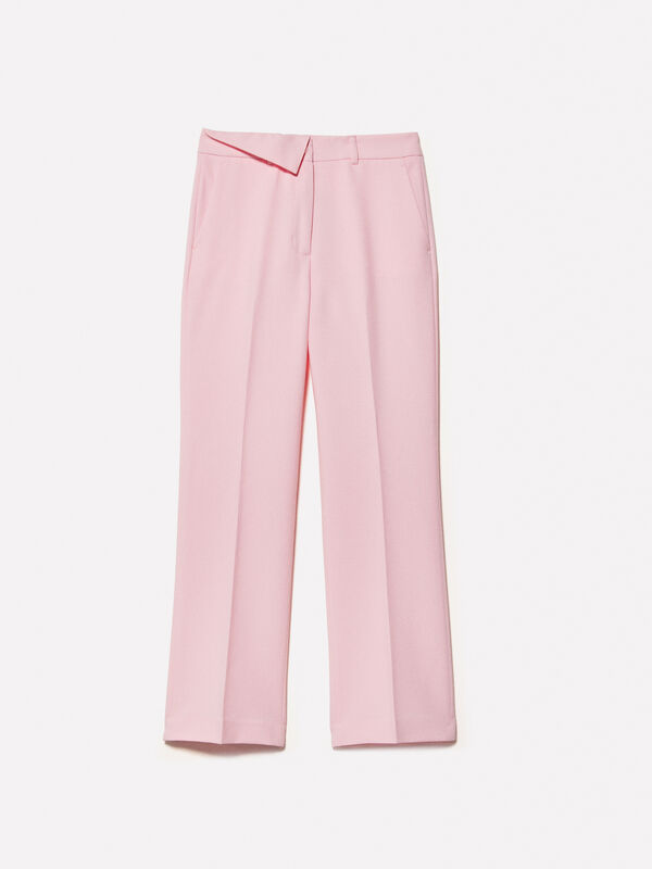 Pink formal trousers - women's regular fit trousers | Sisley