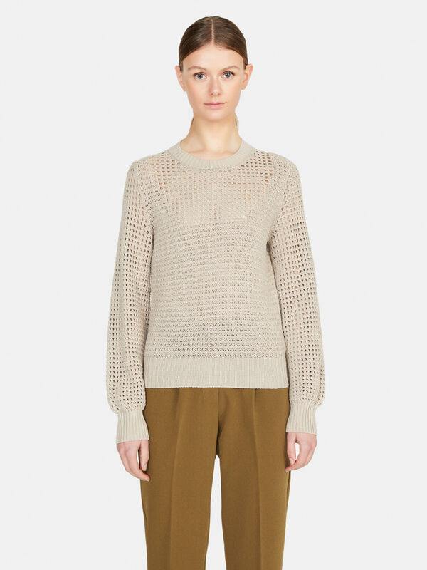 Open-knit sweater - women's crew neck sweaters | Sisley