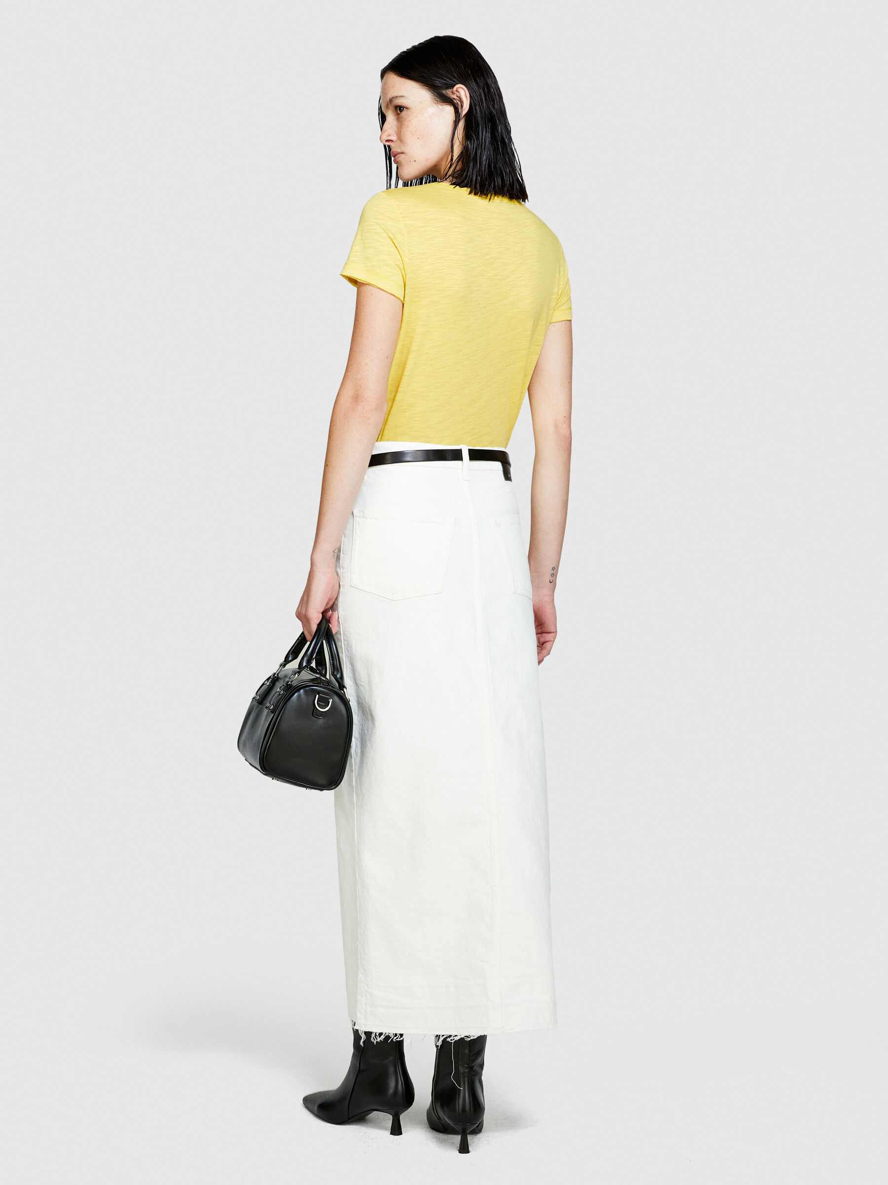 Crew neck t-shirt, Yellow - Sisley