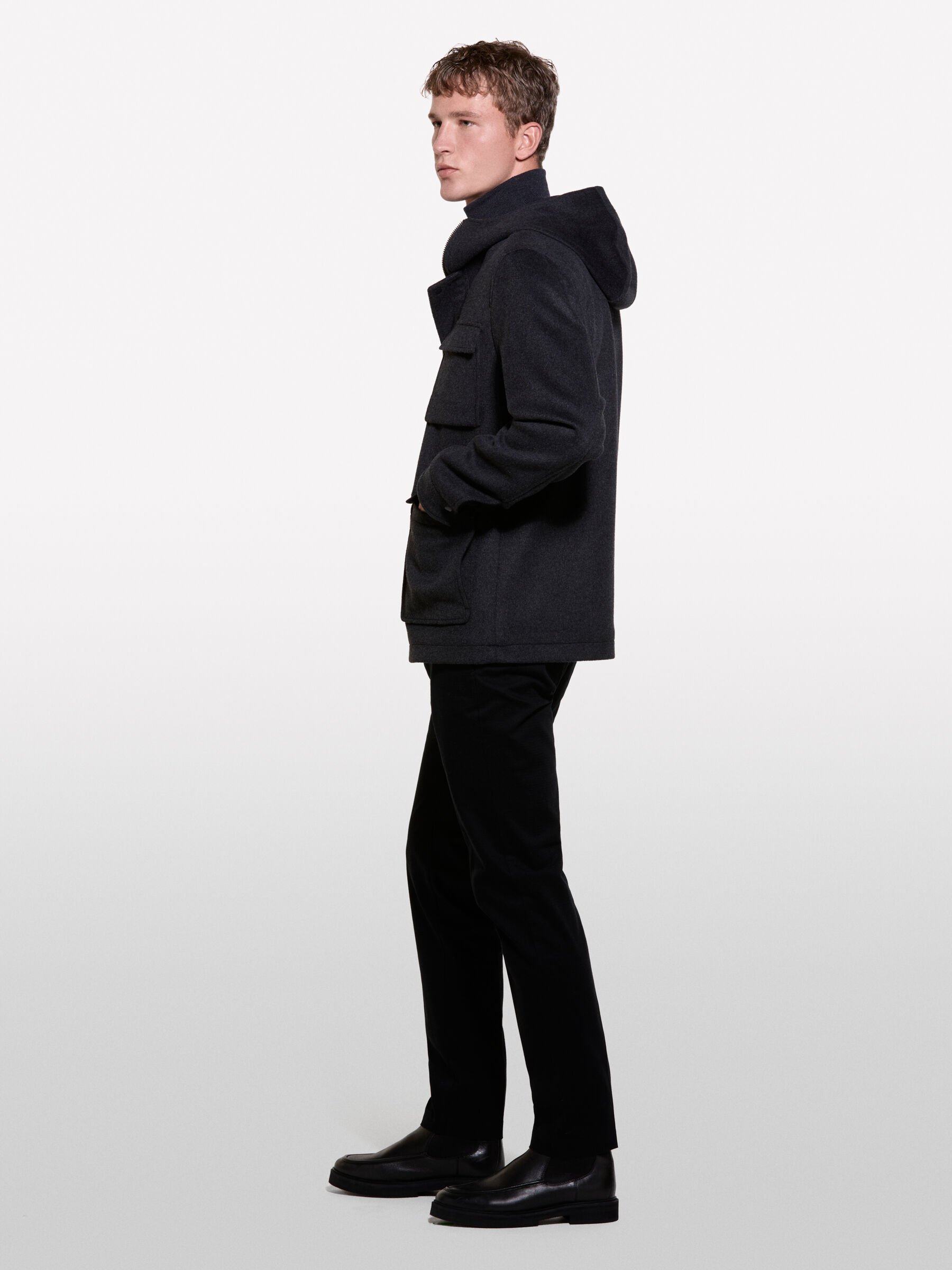 Jacket with maxi pockets , Dark Gray - Sisley