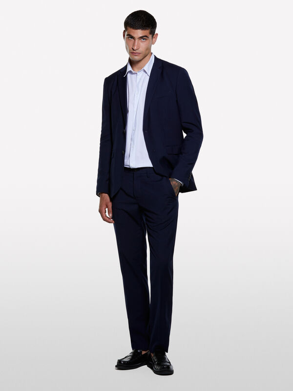 Dark blue tailored blazer - men's blazers | Sisley
