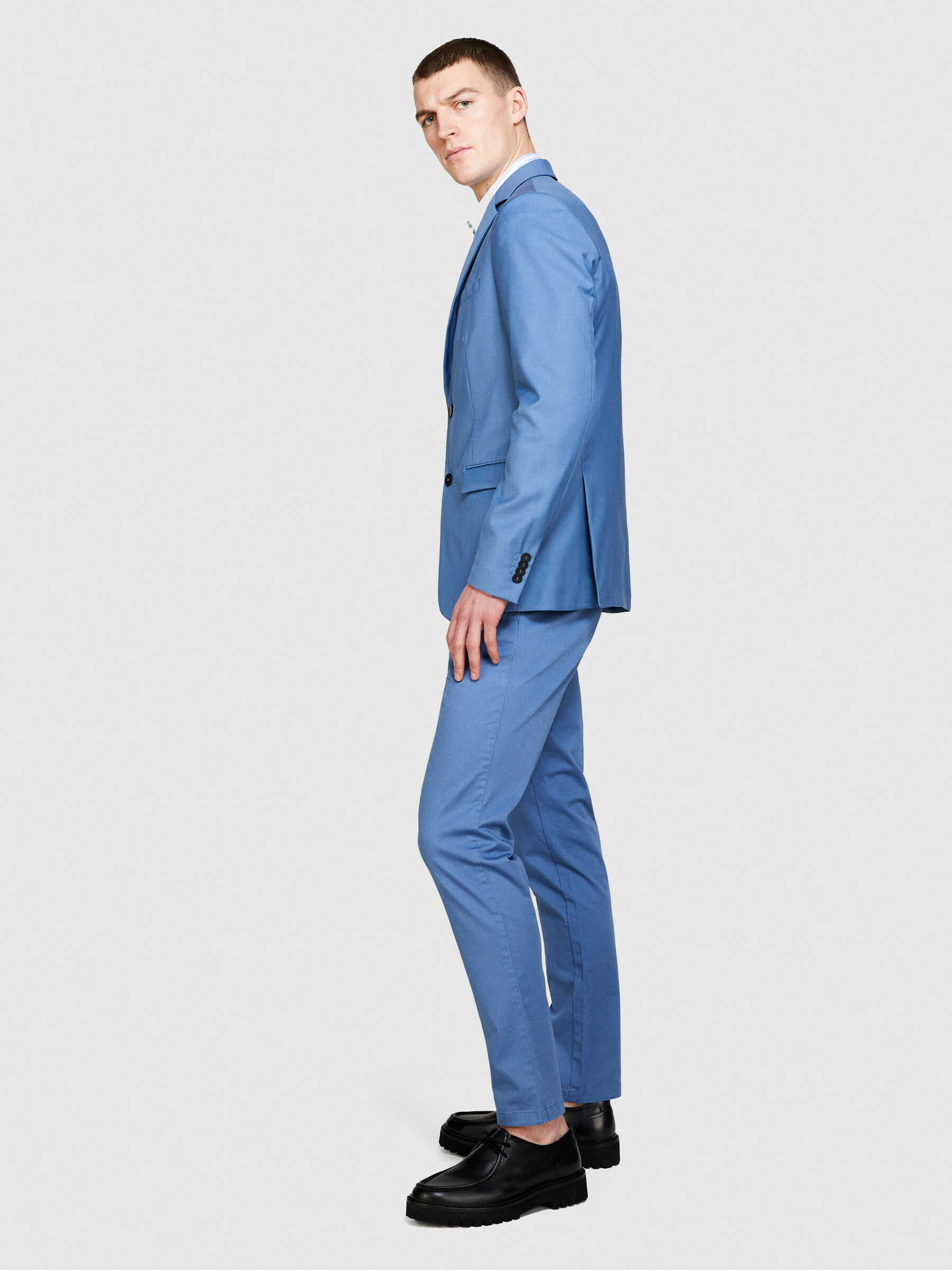 美品★ MANNISH BLAZER COAT Givenchy Monsieur Blazer Mens 44 Long Blue Button Up Jacket