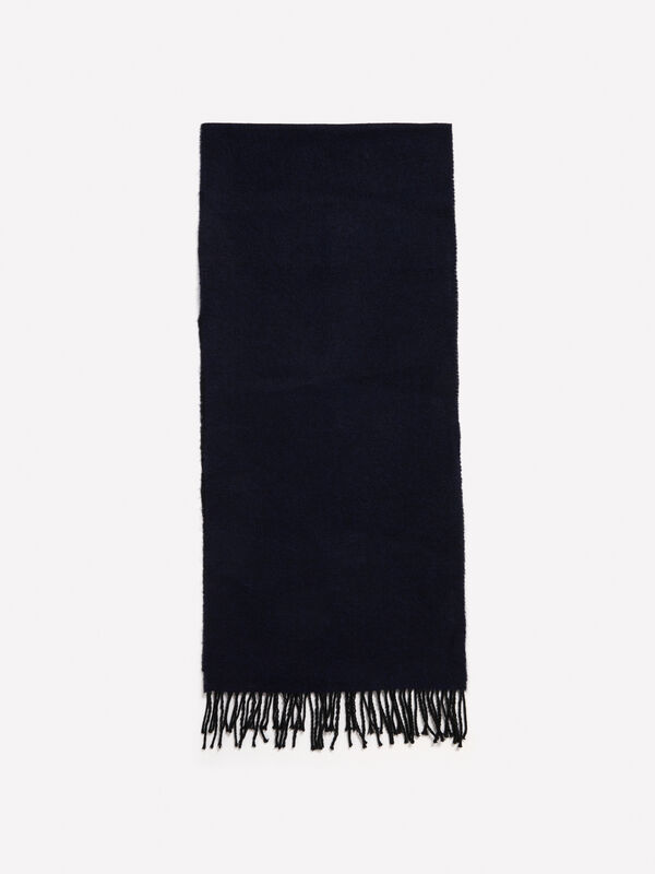 Black scarf with fringe - men's scarves and foulards | Sisley