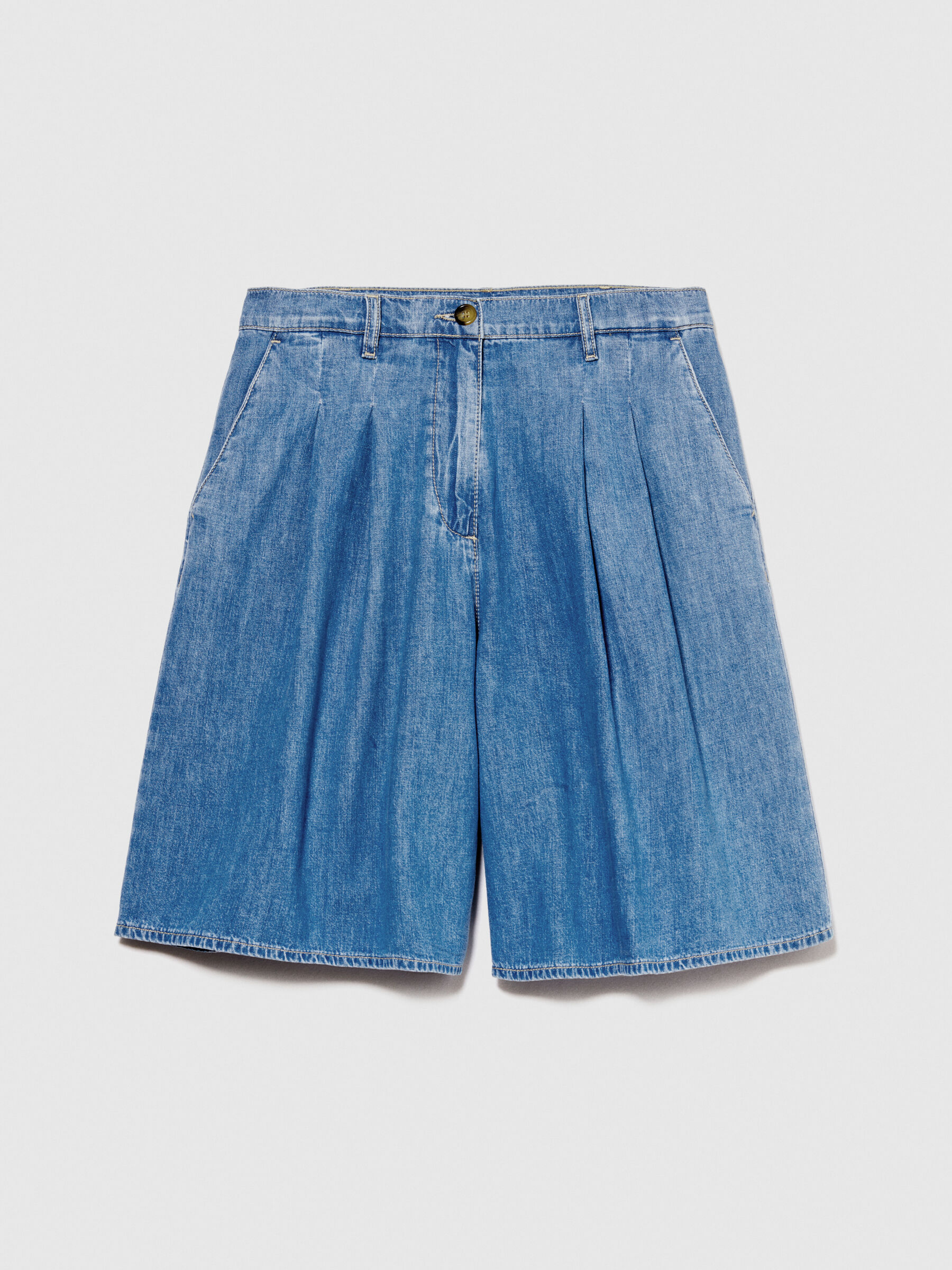 Bermudas in chambray Women image number null