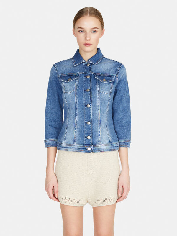 Regular fit jean jacket - women's jackets | Sisley