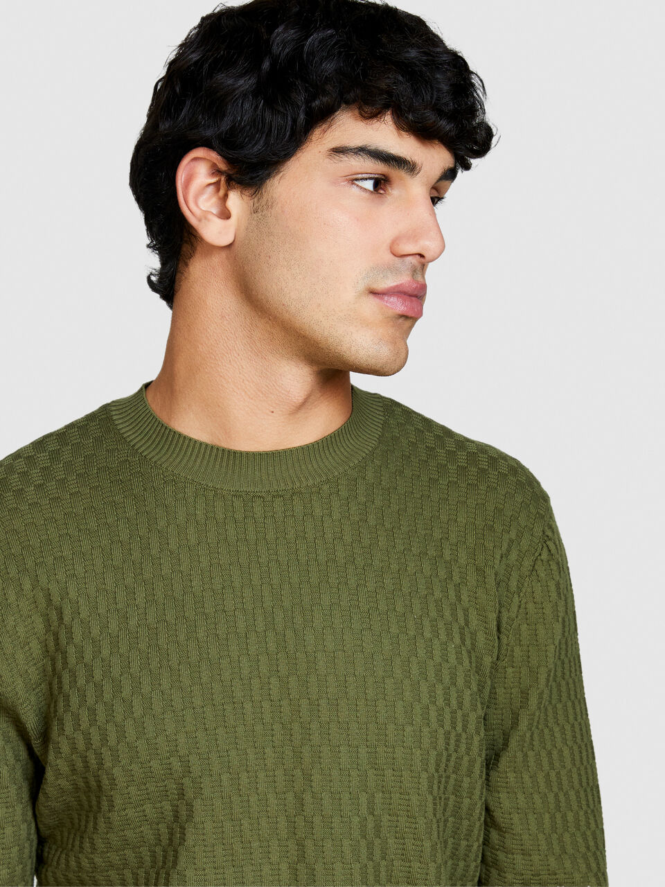 Solid colored sweater Men image number null