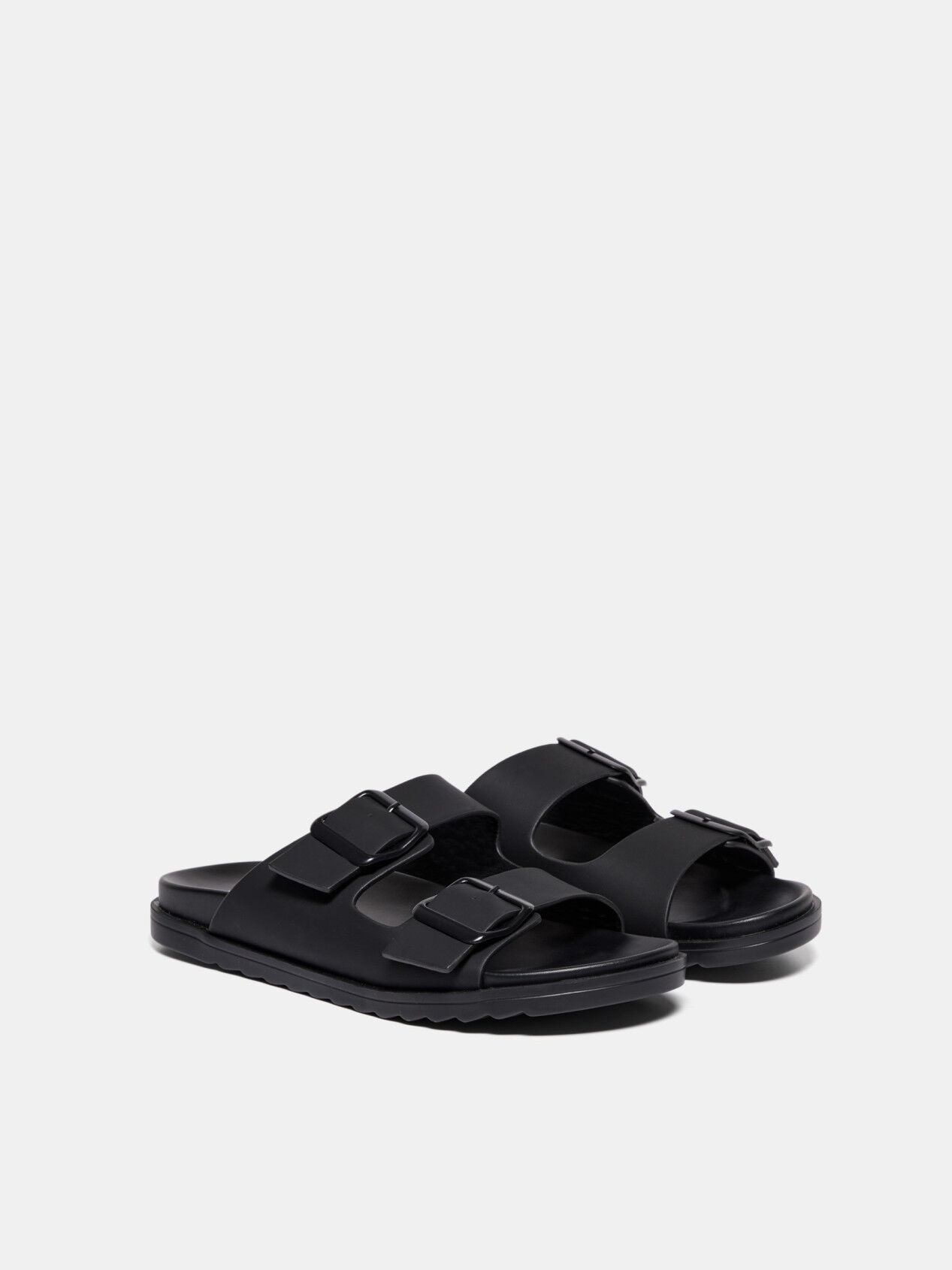 Women's leather slippers rubber sole on sale