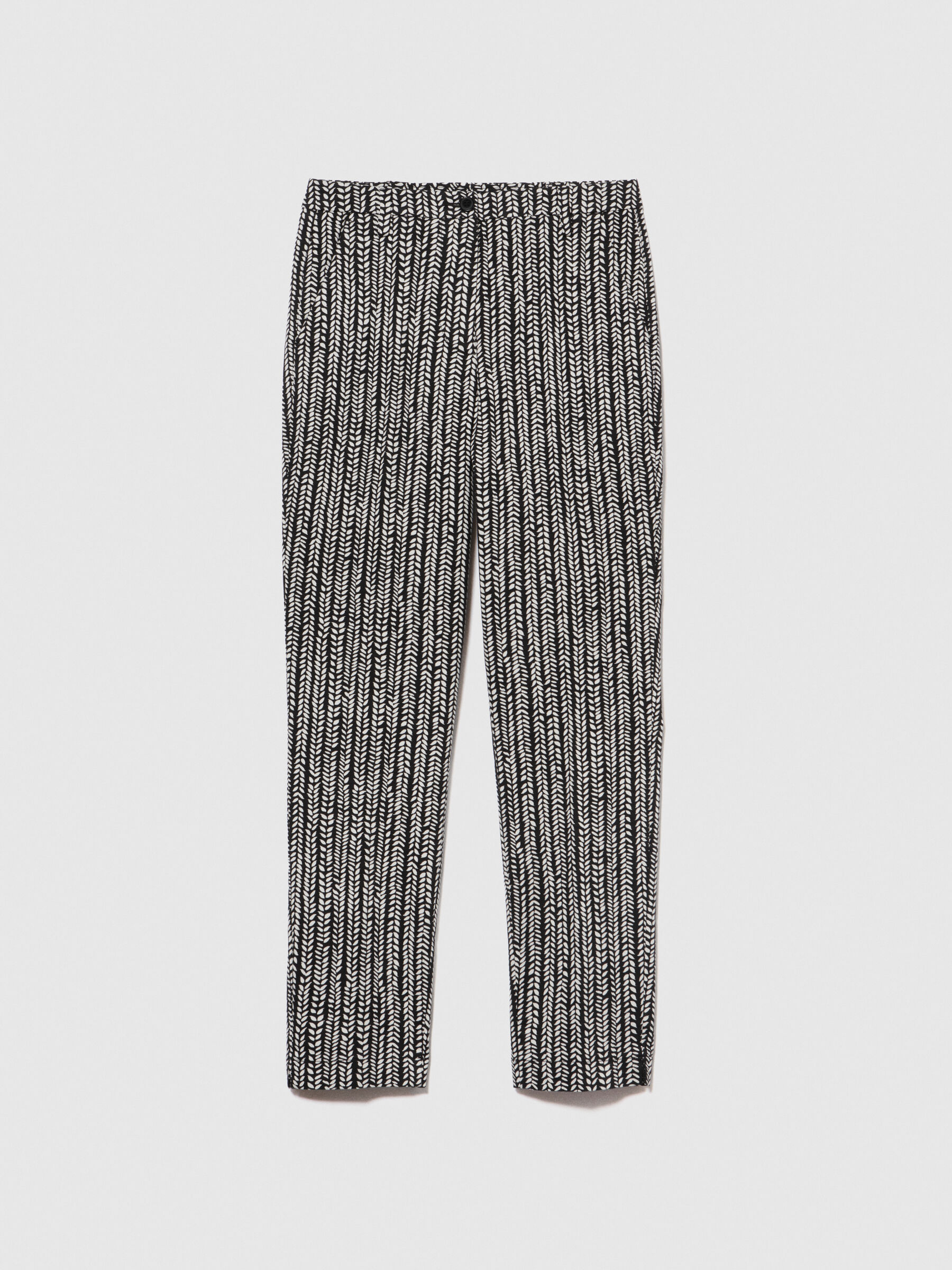 Printed cigarette trousers Black Sisley