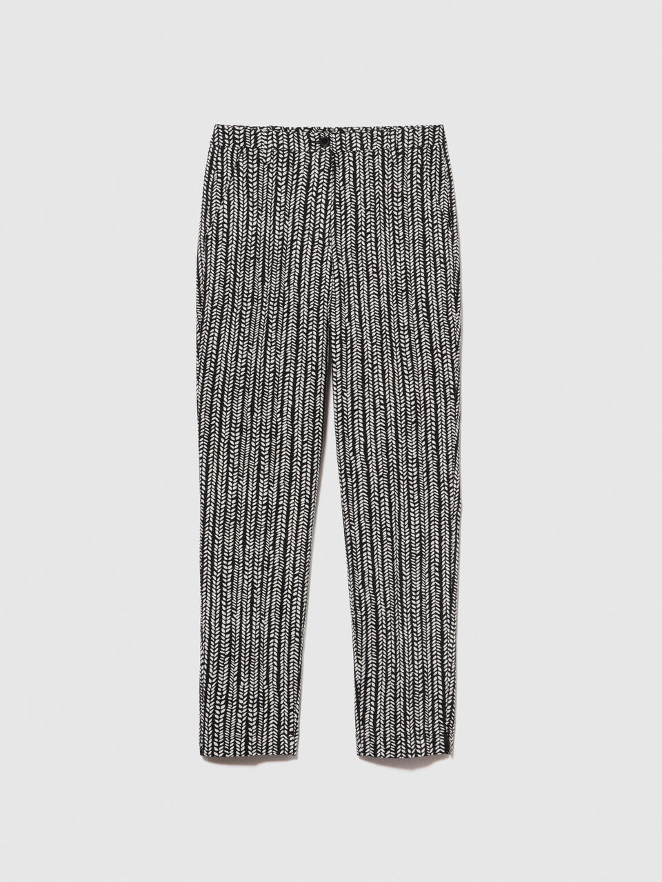 Printed cigarette trousers Women image number null