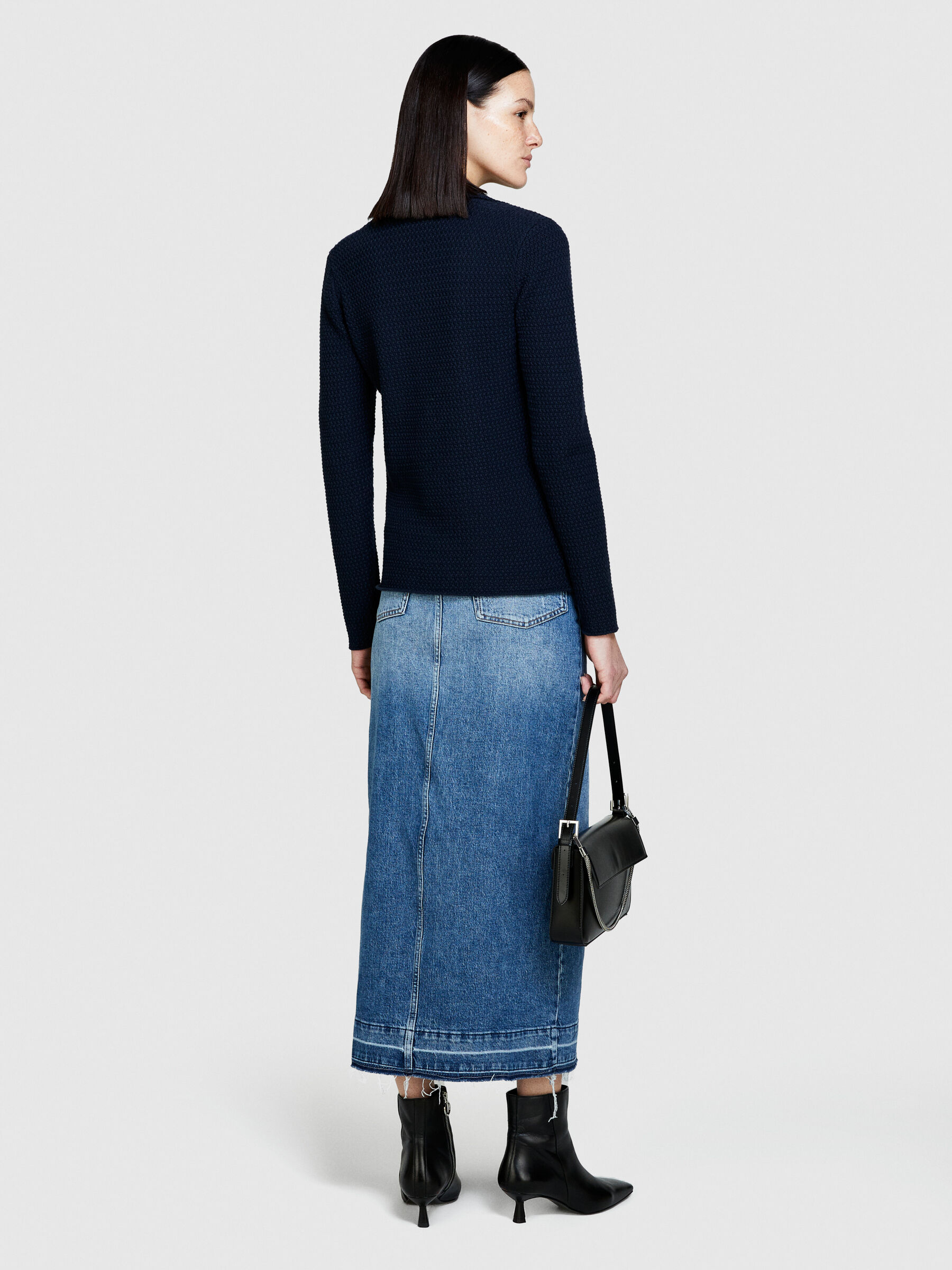 Knit blazer, Dark Blue - Sisley