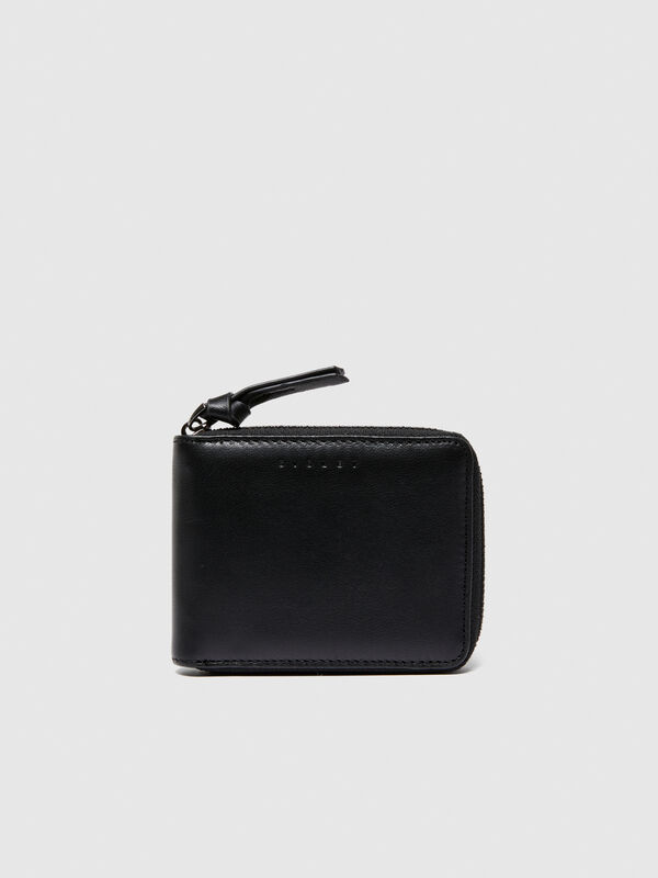 Leather wallet with zip - men's wallets | Sisley