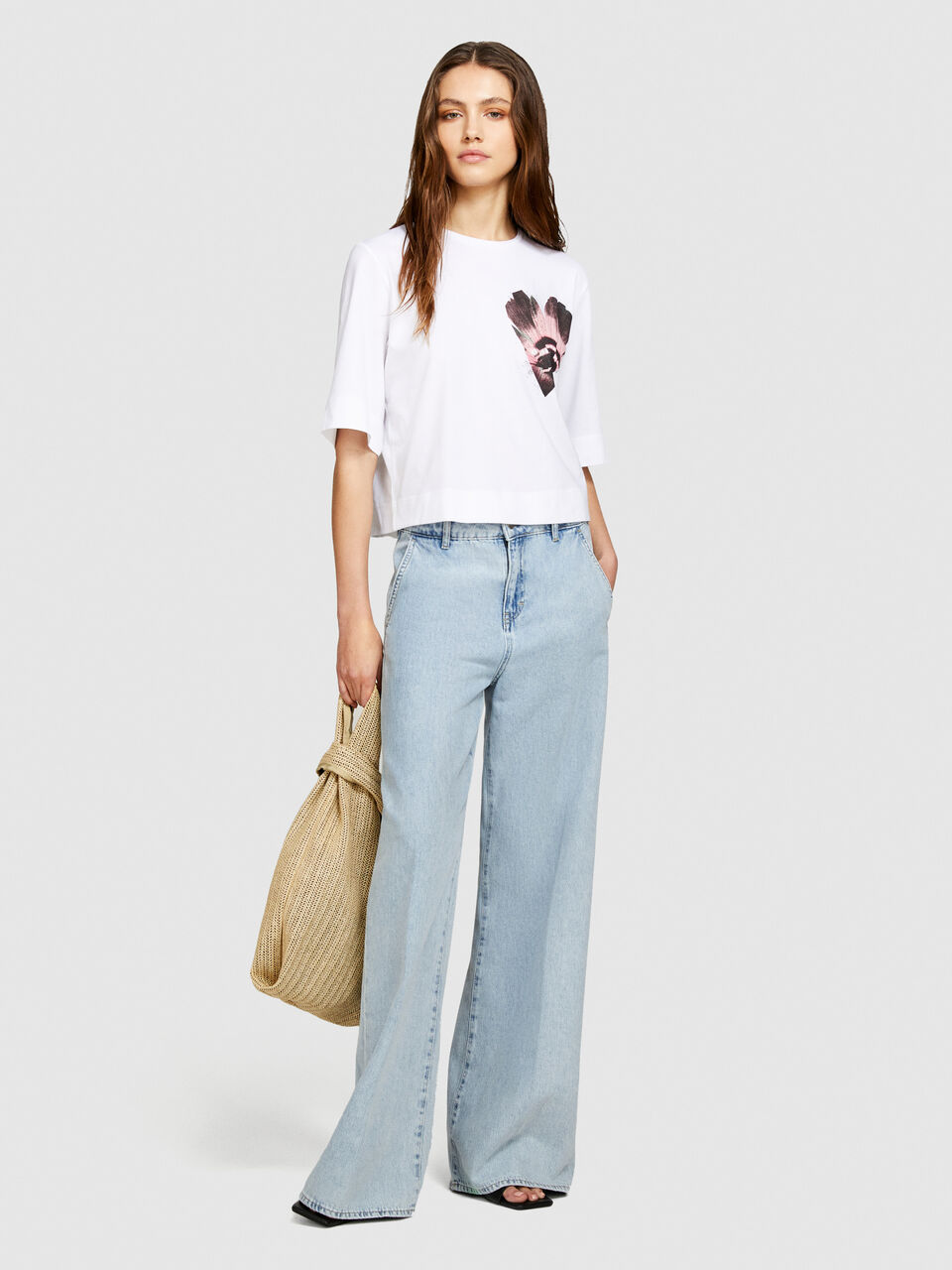 Organic cotton t-shirt with print Women image number null