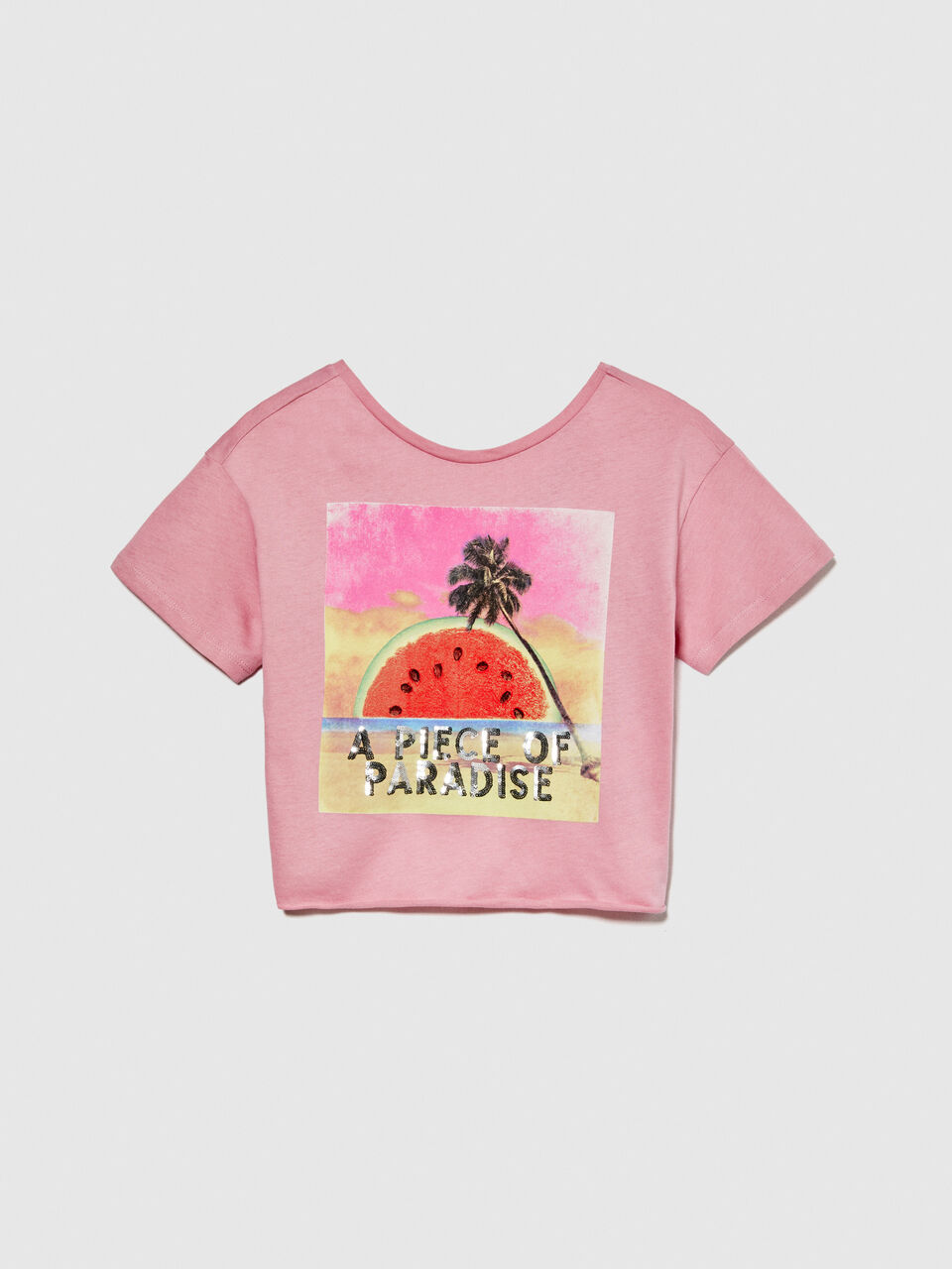 T-shirt with bare back Junior Girl image number null