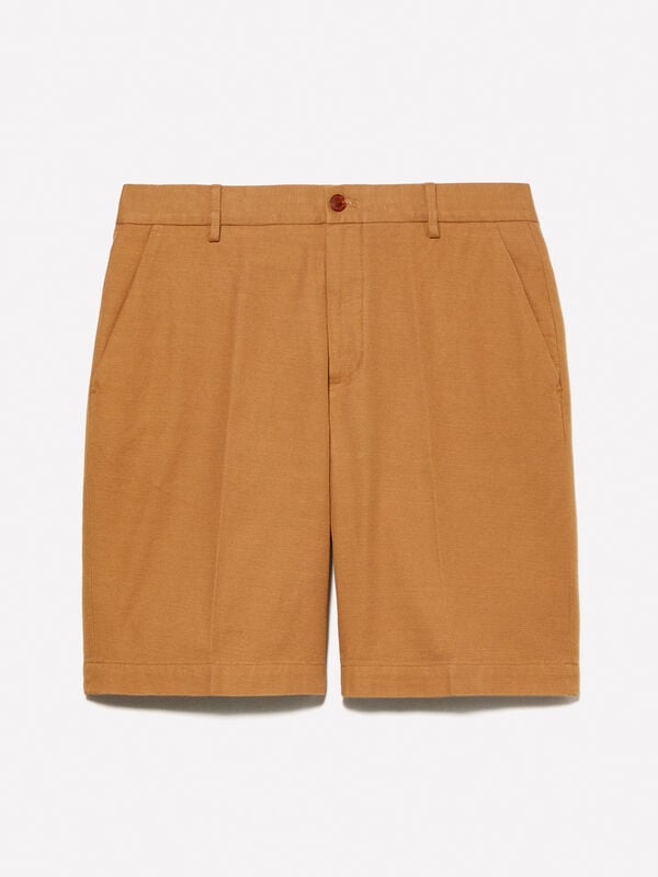 Camel regular fit bermudas Camel regular fit bermudas - men's shorts | Sisley