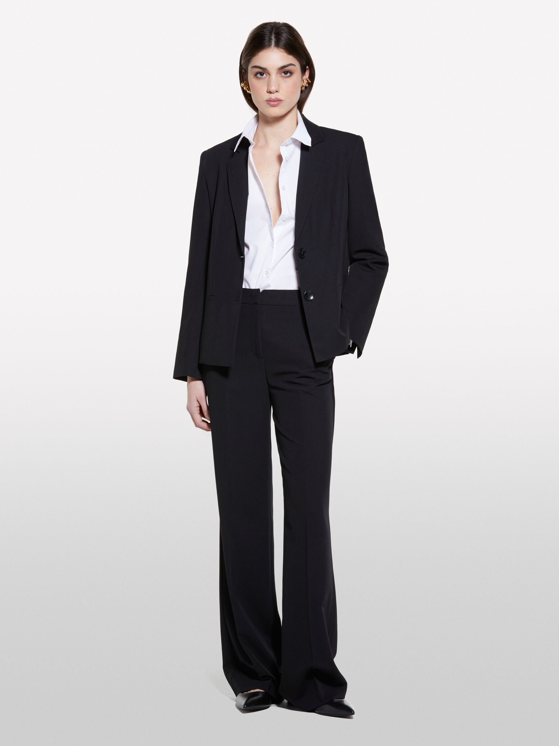 Black slim fit blazer, Black - Sisley Black slim fit blazer, Black - Sisley