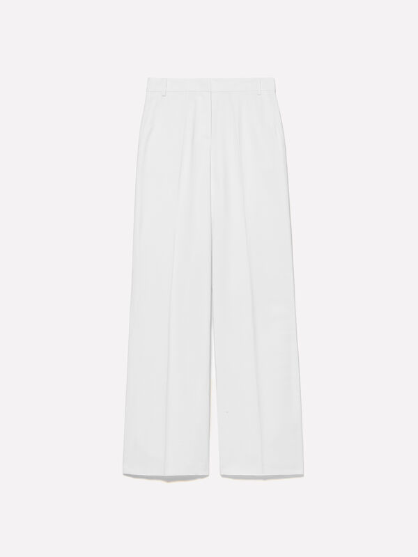 Cream white palazzo trousers - women's palazzo trousers | Sisley