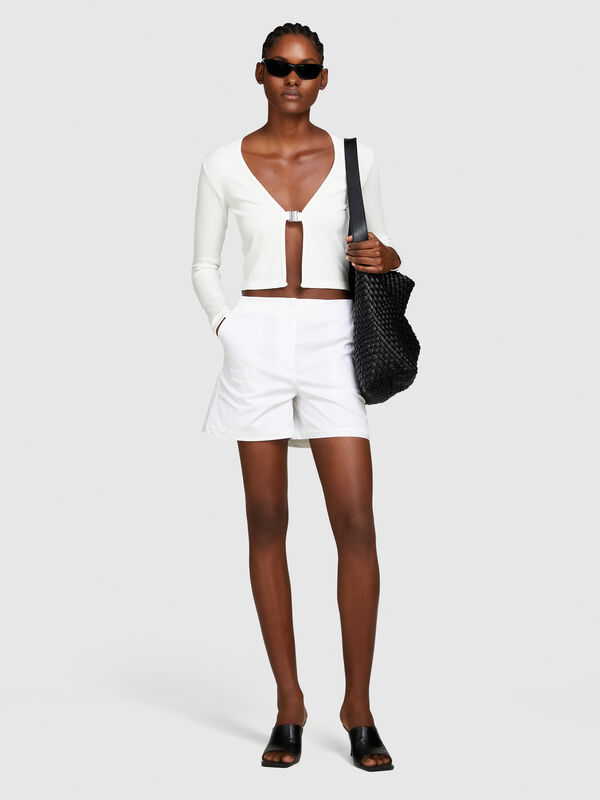 Seamless cropped cardigan - women's cardigans | Sisley