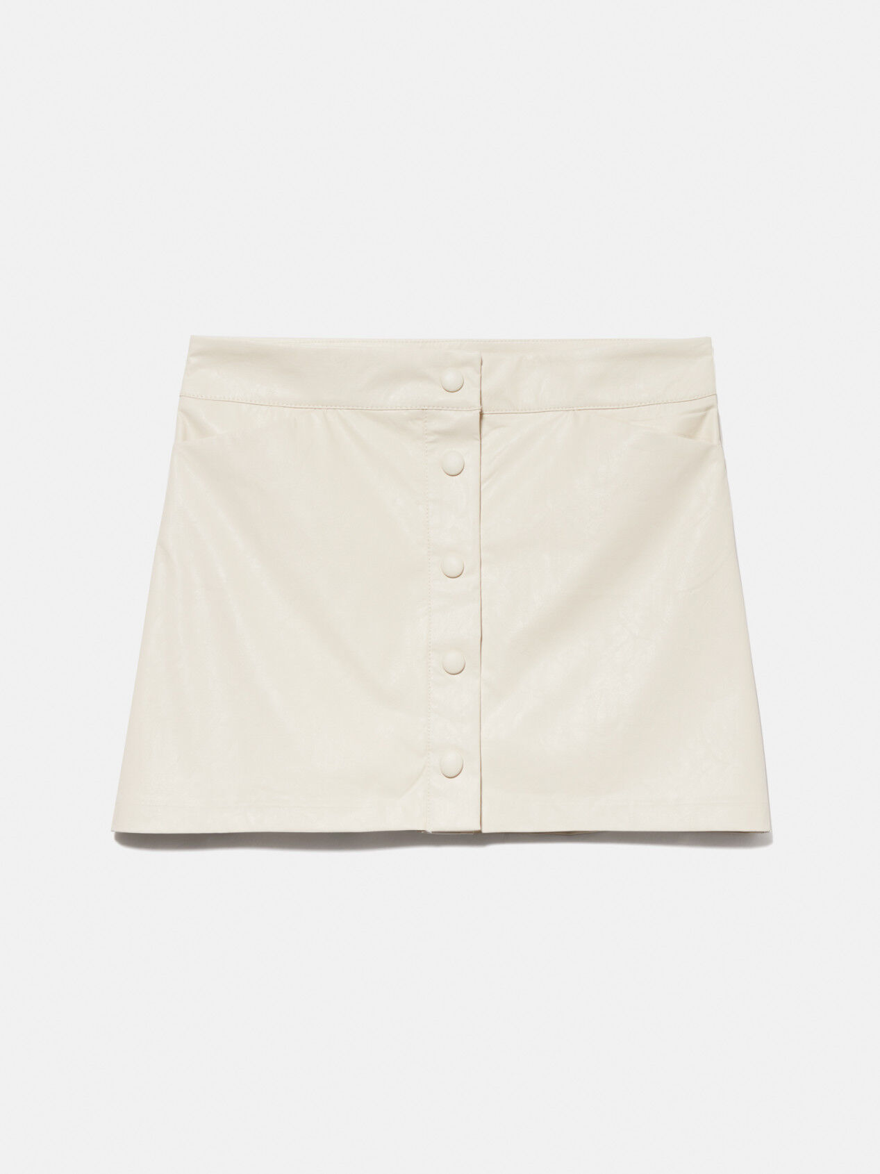 Mini skirt with buttons Creamy White Sisley