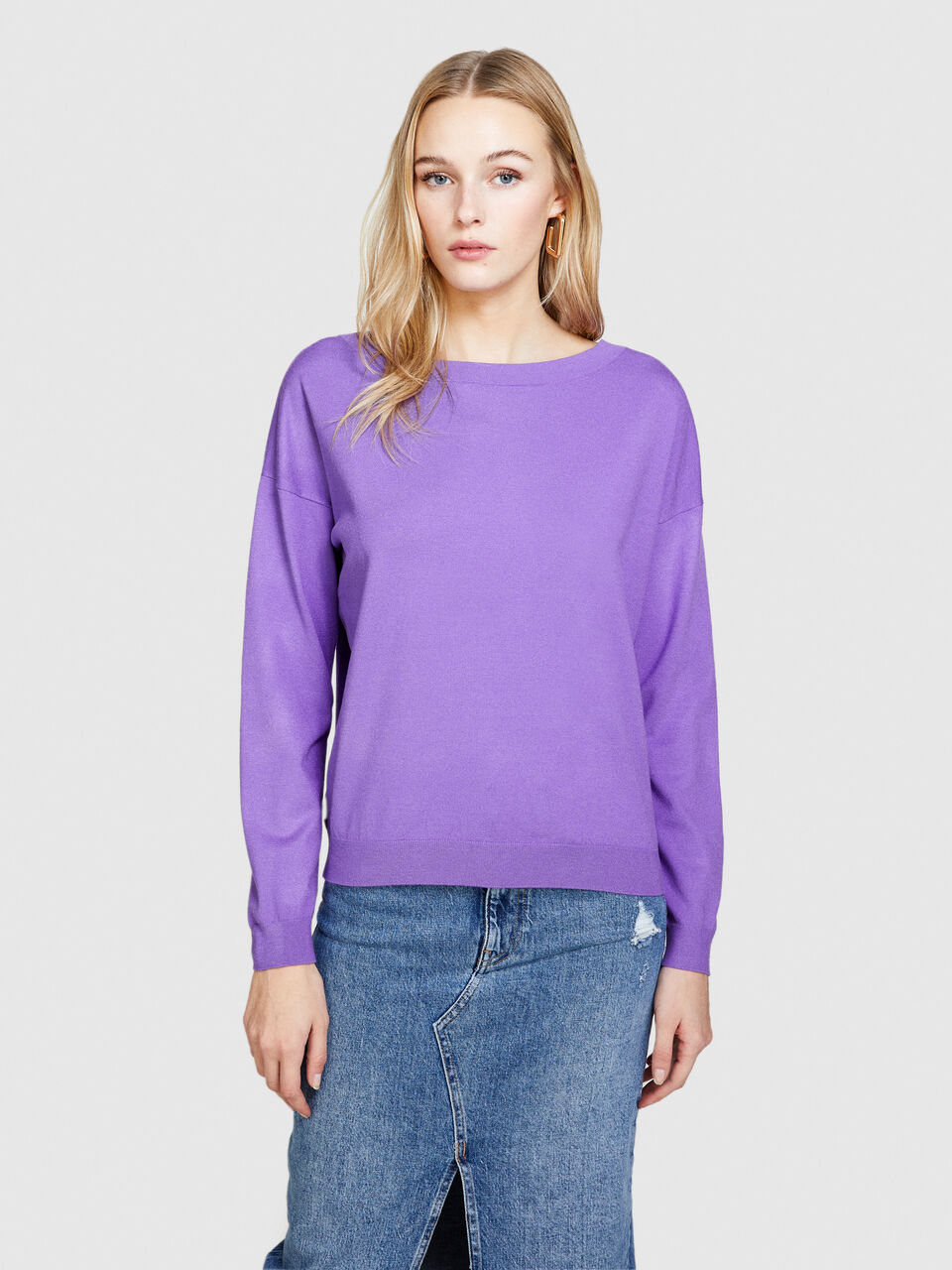 Boat neck sweater Women image number null