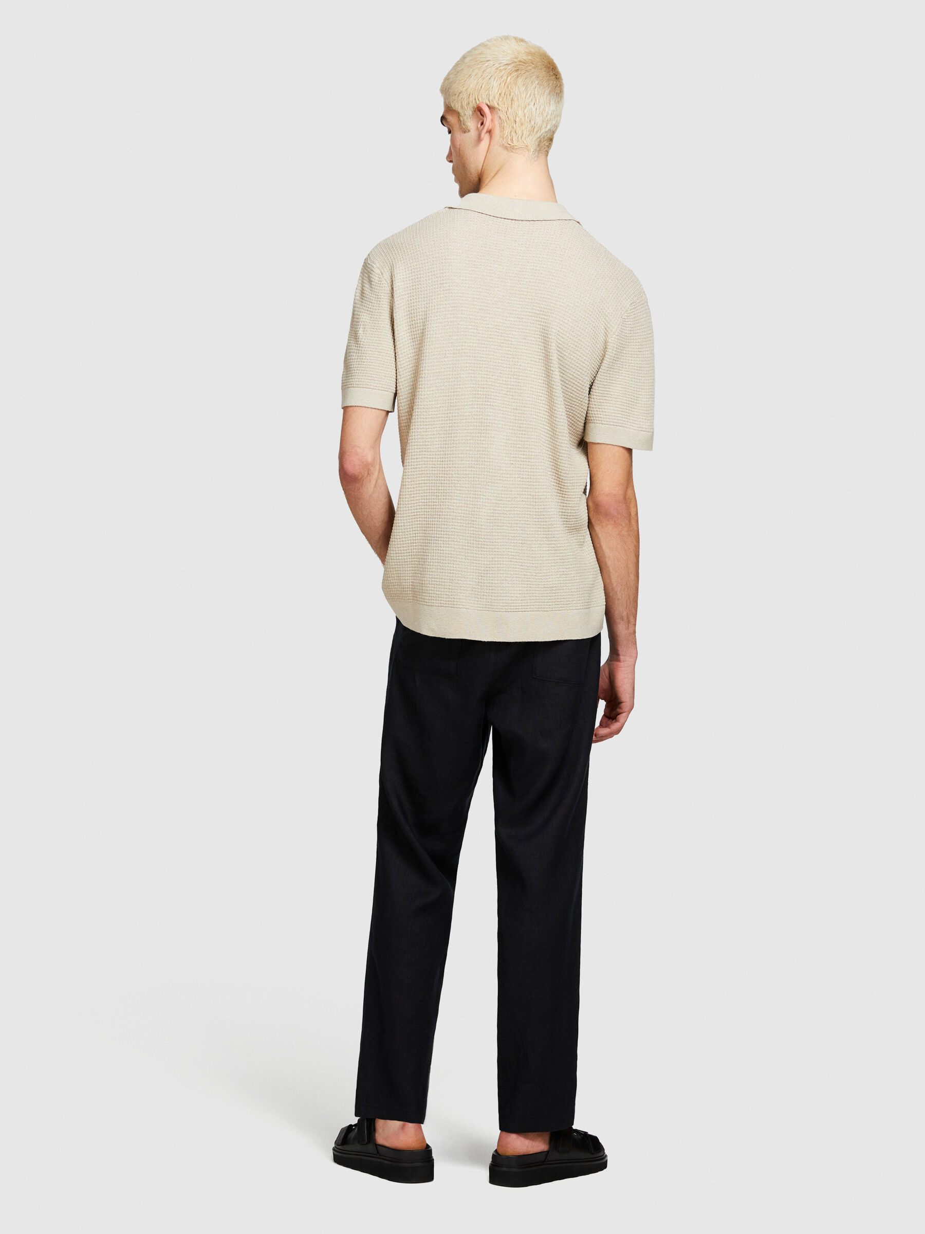 Knit polo, Beige - Sisley