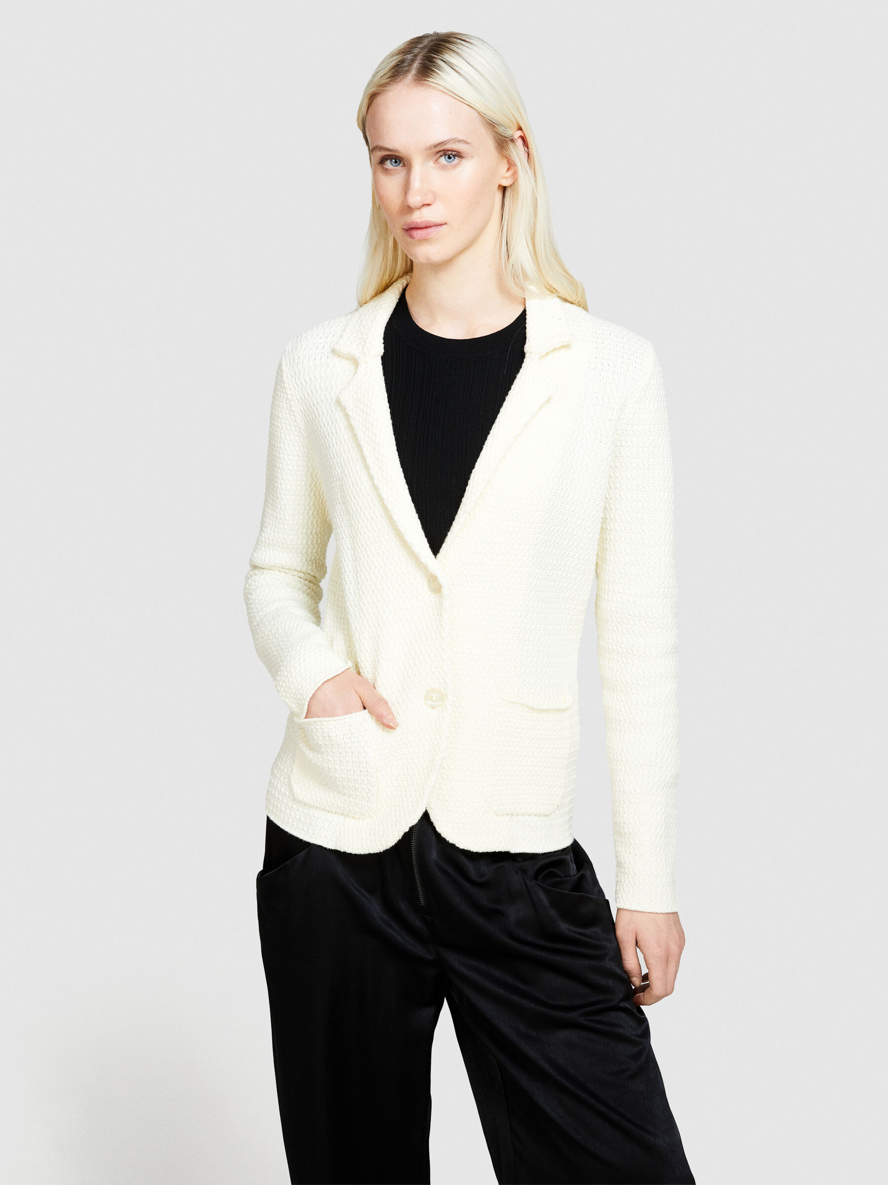 Knit blazer Creamy White Sisley