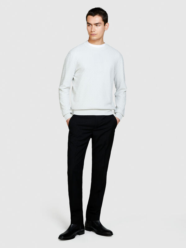 Solid colored sweater - men's crew neck sweaters | Sisley