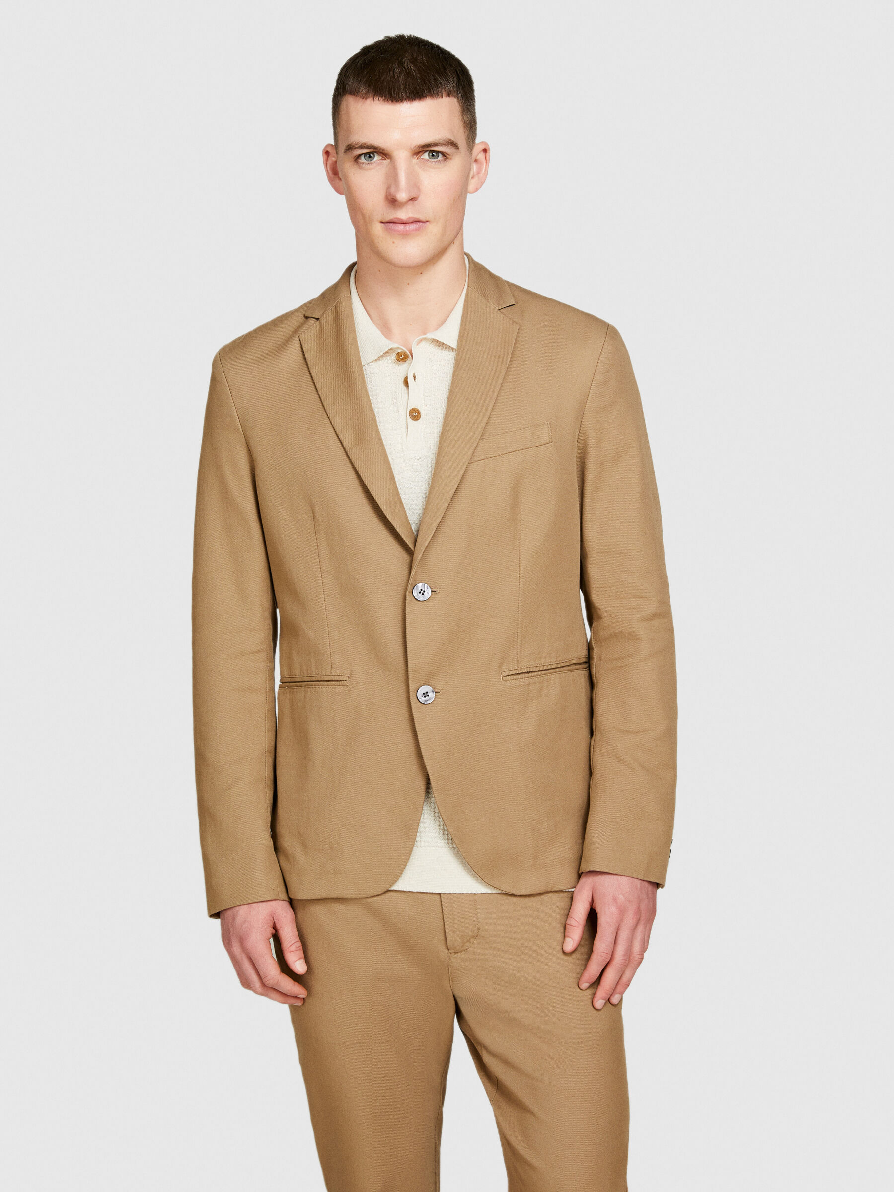 Slim comfort fit blazer, Camel - Sisley
