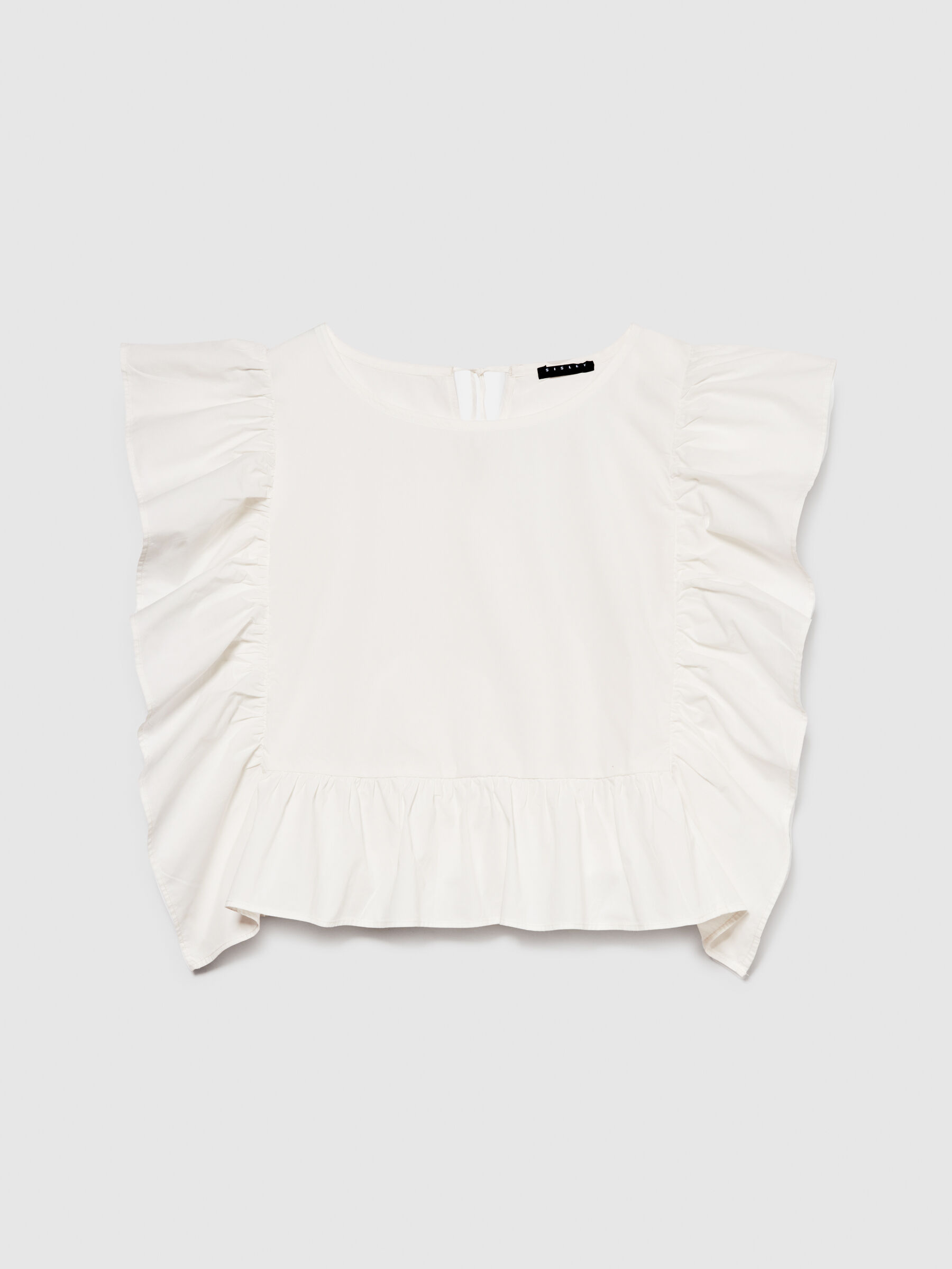 Rectangular blouse with rouching Women image number null