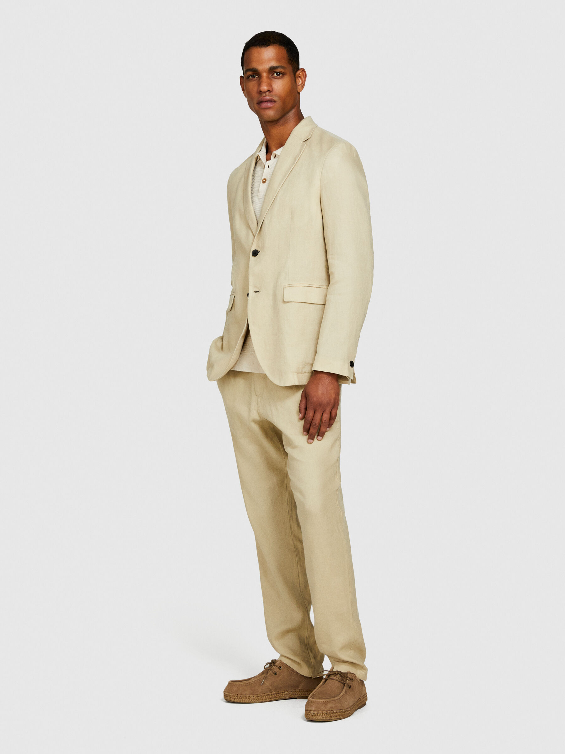 Beige linen blazer mens clearance
