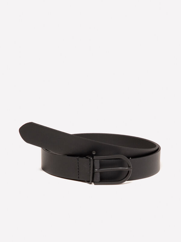 Belt with matte buckle - men's belts | Sisley