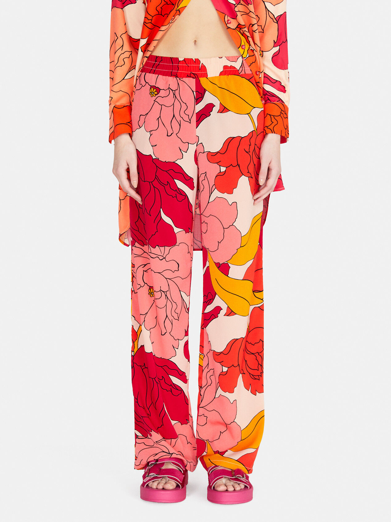 Floral printed trousers in Multicolor | GERRY WEBER