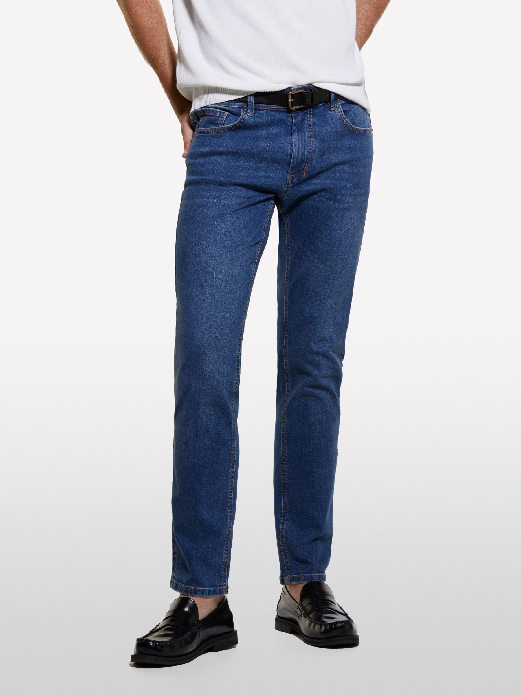 Blue slim fit Stockholm jeans Blue Sisley