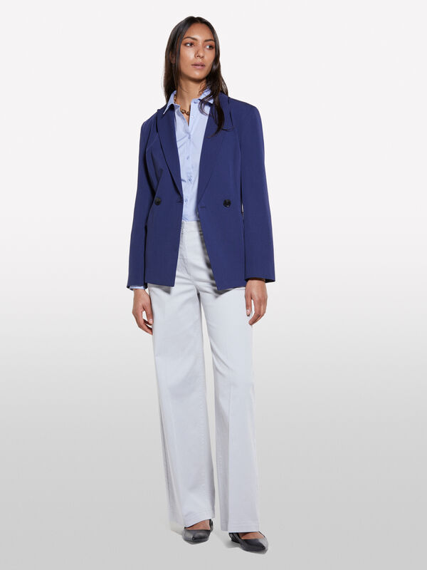 Light blue slim fit shirt - women's shirts | Sisley