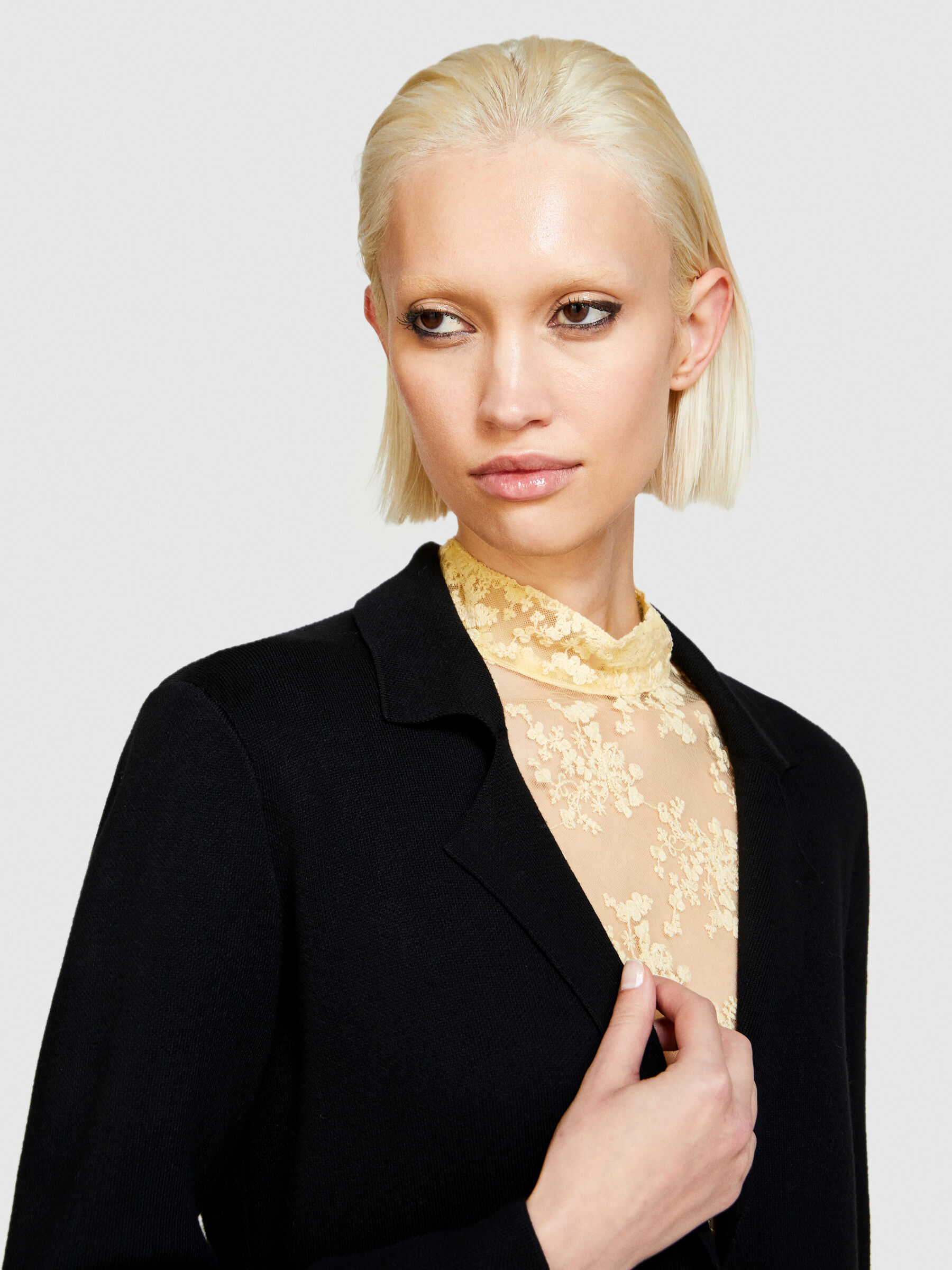 Knit blazer, Black - Sisley
